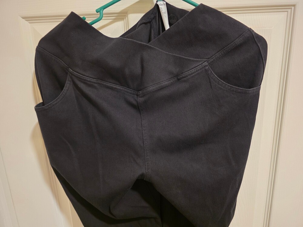 Halara Flex™ High Waisted Crossover Pocket Denim Leggings Black XL